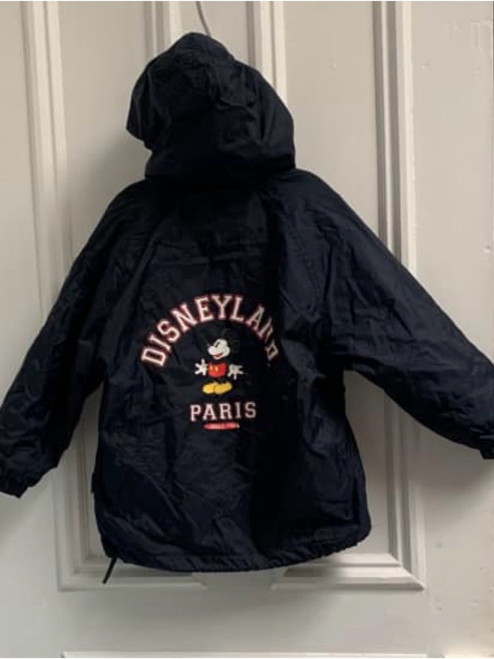 Disney Kids' Navy Hooded Raincoat with Mickey Embroidery
